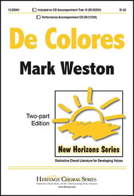 De Colores Two-Part choral sheet music cover Thumbnail